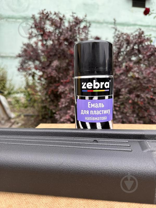 Эмаль для пластика ZEBRA RAL 9005 полумат 400 мл - фото 2