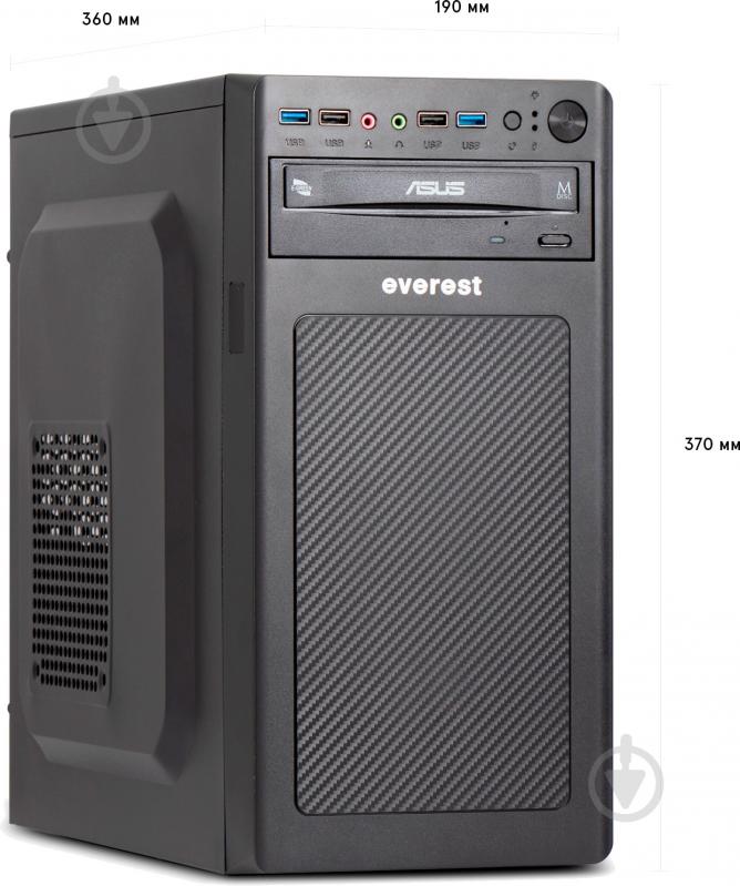 Компьютер Everest Home&Office 1040 (1040_1658) black - фото 4