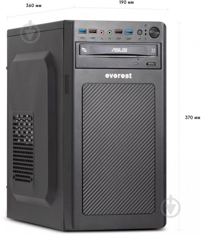 Комп'ютер Everest Home&Office 1040 (1040_1660) black - фото 3