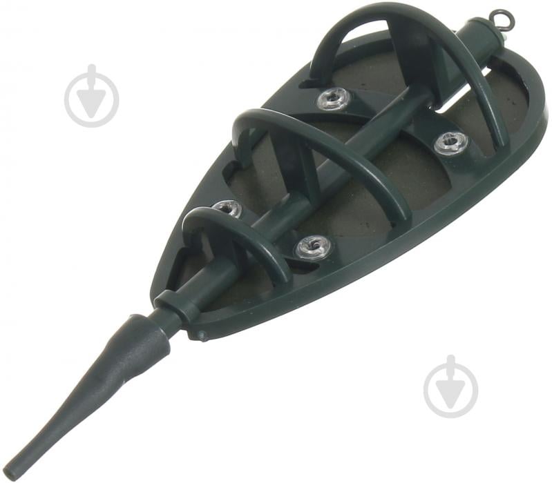 Кормушка 25 г Flat Feeder зеленая поликарбонат - фото 1