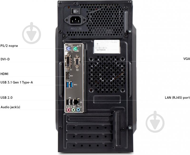 Компьютер Everest Home&Office 1040 (1040_1664) black - фото 3