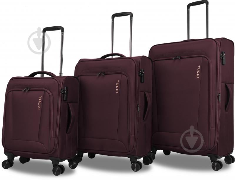 Чемодан Tucci MS-3004R M 62 л бордовый - фото 2 Чемодан Tucci MS-3004R M 62 л бордовый - фото 2
