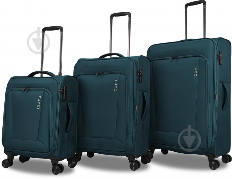 Чемодан Tucci MS-3004R S 35 л бирюзовый - фото 2