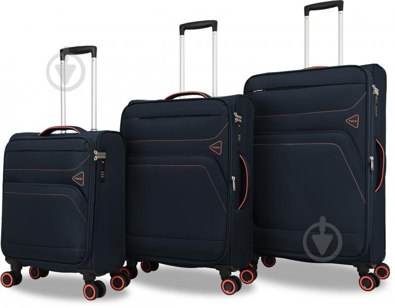 ᐉ Чемодан Tucci MS-3006 L 88 л синий • Купить в Киеве, Украине