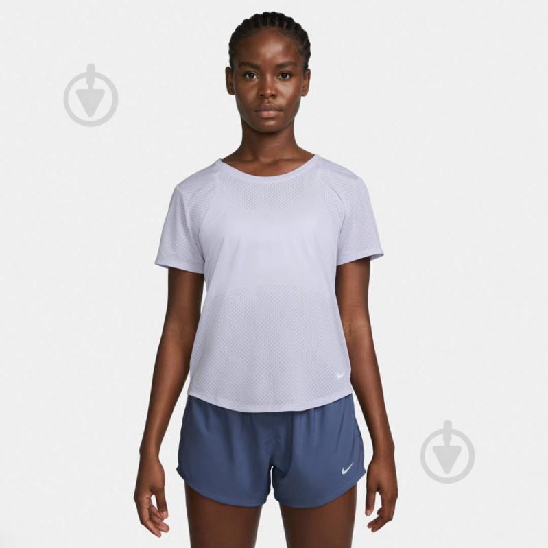 Футболка Nike W NK ONE DF BREATHE STD SS TOP DX0131-536 р.XS фиолетовый - фото 1