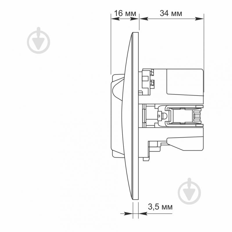 Розетка USB побутова + USB + Type C із заземленням Binera IP20 чорний 27865 - фото 6