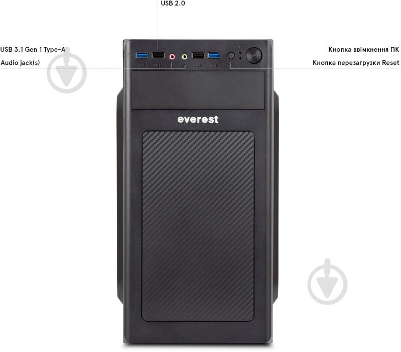 Компьютер Everest Home&Office 1040 (1040_1677) black - фото 4