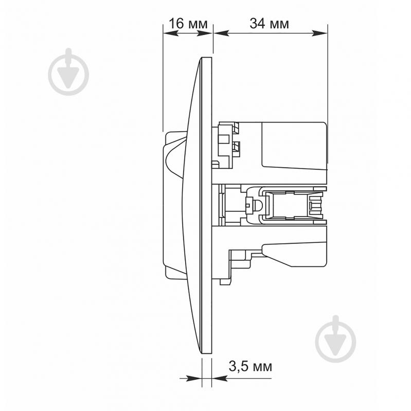 Розетка USB побутова + USB + Type C із заземленням Binera IP20 кремовий 27863 - фото 6