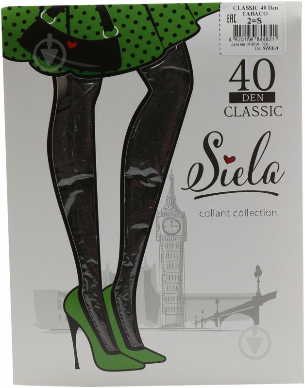 Колготки SIELA CLASSIC 40 den tabaco р. 2 коричневий - фото 1