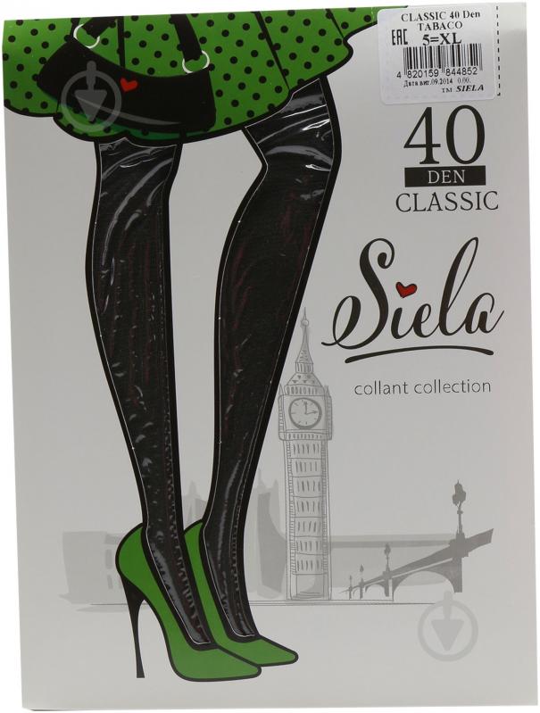 Колготки SIELA CLASSIC 40 den tabaco р. 5 коричневый - фото 1