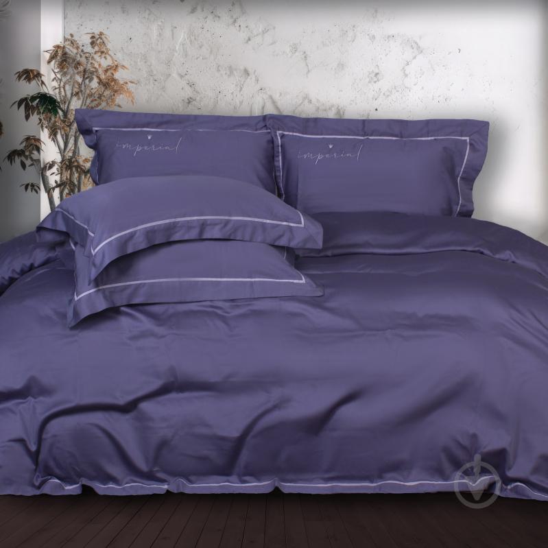 Комплект постільної білизни Сатин Imperial Satin Naples 143х210 см фіолетовий MirSon - фото 3