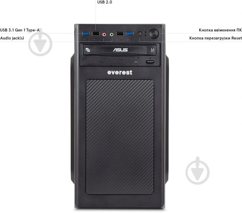 Комп'ютер Everest Home&Office 1040 (1040_1682) black - фото 4 Комп'ютер Everest Home&Office 1040 (1040_1682) black - фото 4