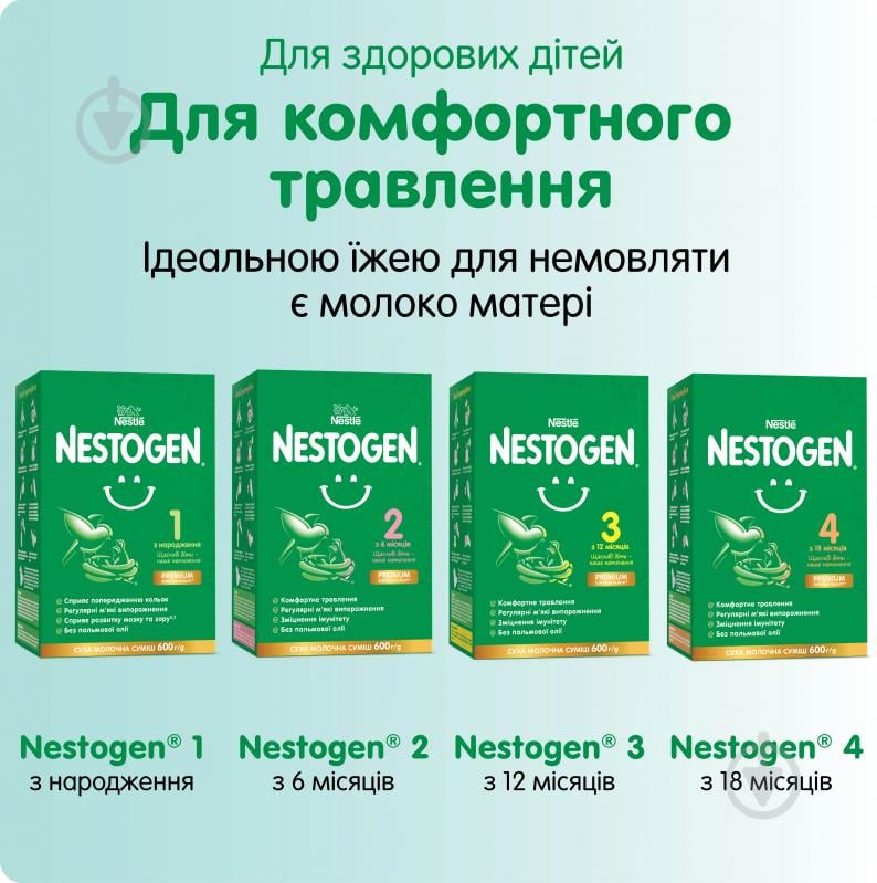 Суха молочна суміш Nestle Nestogen для дітей з народження з лактобактеріями 1 L.Reuteri 600г - фото 5