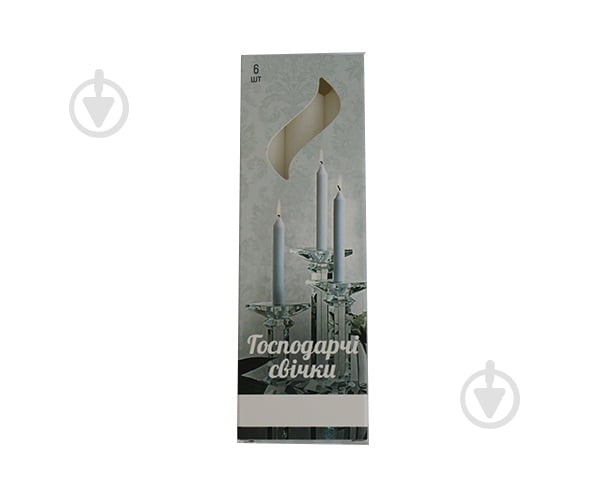 Набір свічок 6 шт. білий H20186-00 Feroma Candle - фото 2