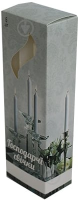 Набір свічок 6 шт. білий H20186-00 Feroma Candle - фото 1 Набір свічок 6 шт. білий H20186-00 Feroma Candle - фото 1