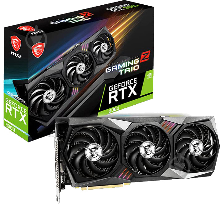 Видеокарта MSI NVIDIA RTX 3080 Gaming Z Trio LHR 10GB GDDR6X 320bit (912-V389-205) - фото 6