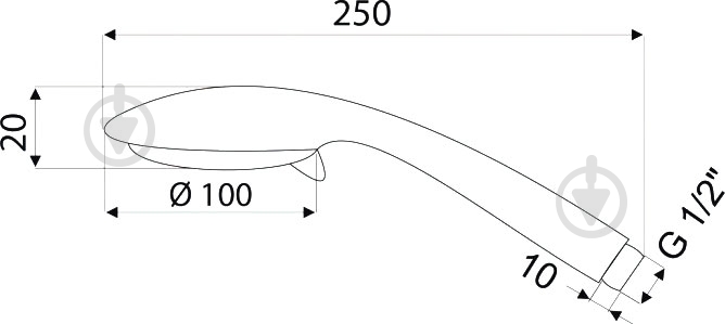 Лейка для душа Rubineta Solo - фото 2 Лейка для душа Rubineta Solo - фото 2