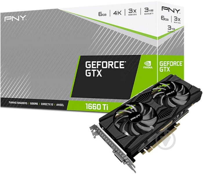 Відеокарта PNY GeForce GTX 1660 Ti 6GB GDDR6 192bit (VCG1660T6DFPPB) - фото 5