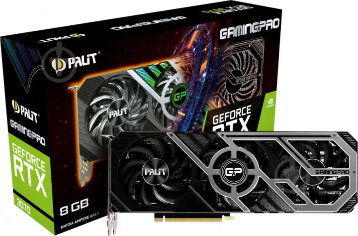 Видеокарта Palit GeForce RTX 3070 LHR 8GB GDDR6 256bit (NE63070019P2-1041A-LHR) - фото 2