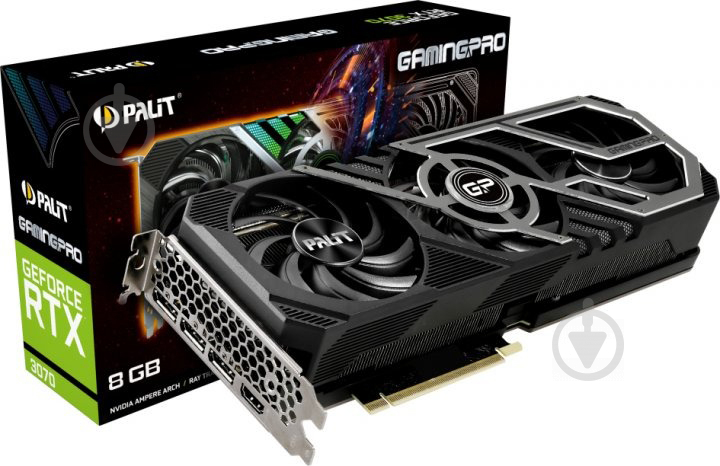 Видеокарта Palit GeForce RTX 3070 LHR 8GB GDDR6 256bit (NE63070019P2-1041A-LHR) - фото 8