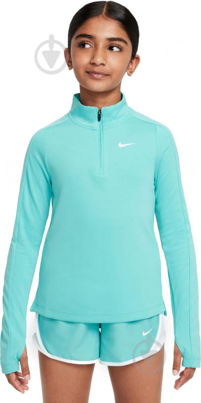 Футболка Nike G NK DF LS HZ FD2853-300 р.XL бирюзовый - фото 1