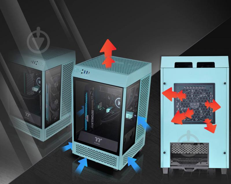 Корпус Thermaltake The Tower 100 Turquoise (CA-1R3-00SBWN-00) - фото 10