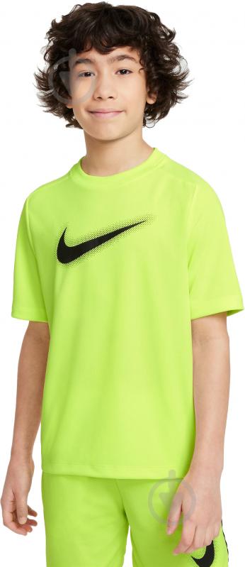 Футболка Nike B NK DF MULTI+ SS TOP HBR DX5386-702 р.S желтый - фото 1