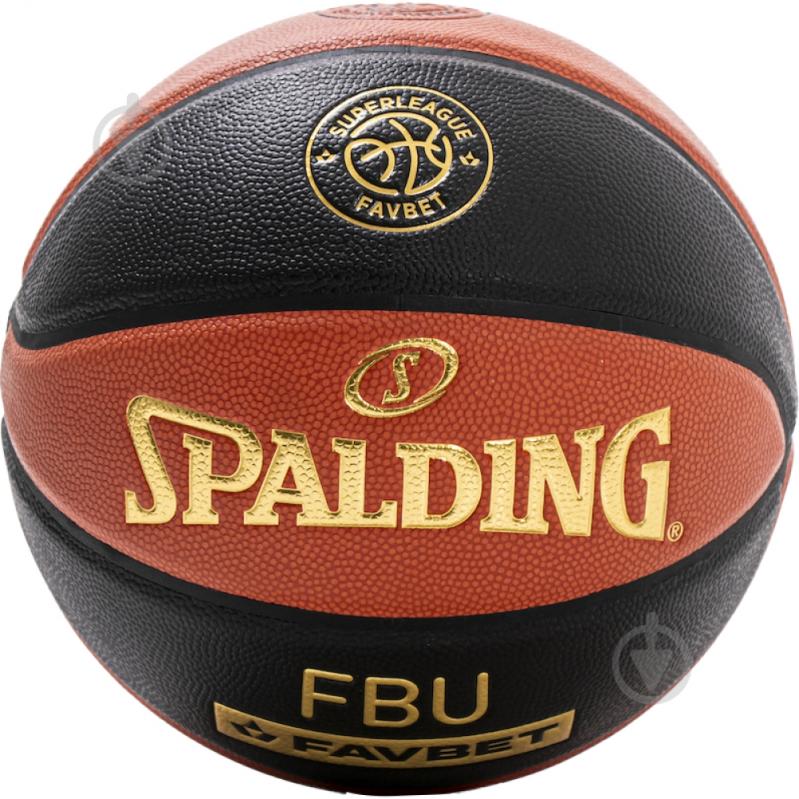 Баскетбольный мяч Spalding FBU TF-1000 LEGACY SUPERLEAGUE 77943Z р. 7 черно-оранжевый - фото 2