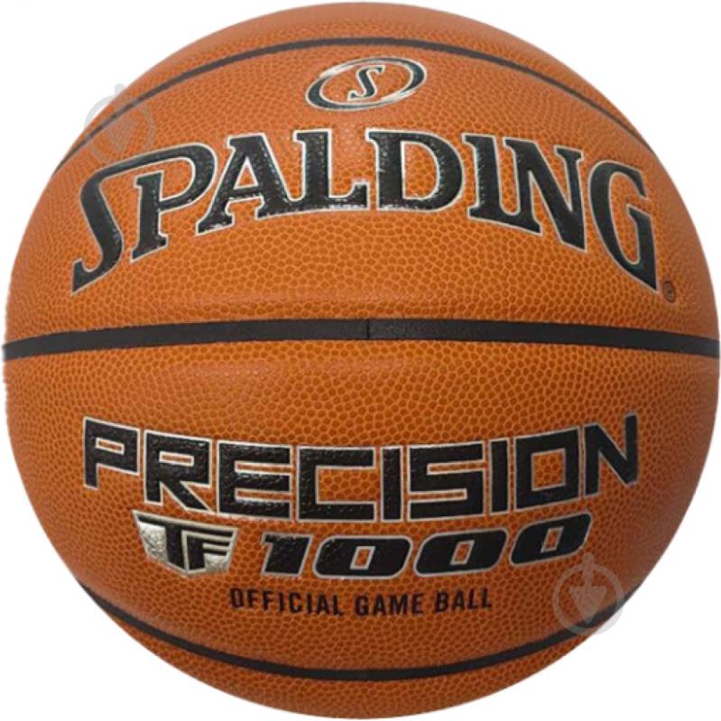 Баскетбольний м'яч Spalding FBU TF-1000 PRECISION 77944Z р. 7 коричневий - фото 1