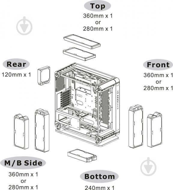 Корпус Thermaltake Core P6 TG Snow (CA-1V2-00M6WN-00) - фото 10