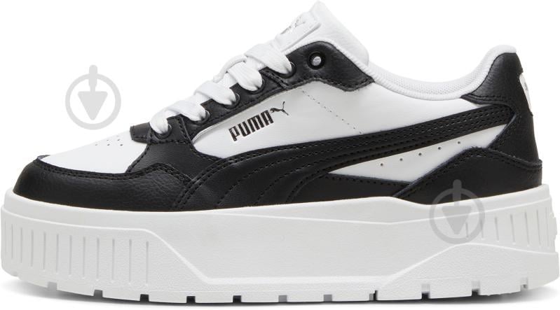 Кроссовки для девочек демисезонные Puma KARMEN II IDOL JR 39887602 р.36 белые с черным - фото 1