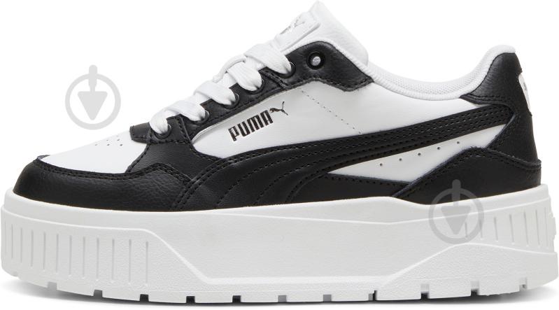 Кроссовки для девочек демисезонные Puma KARMEN II IDOL JR 39887602 р.37 белые с черным - фото 1