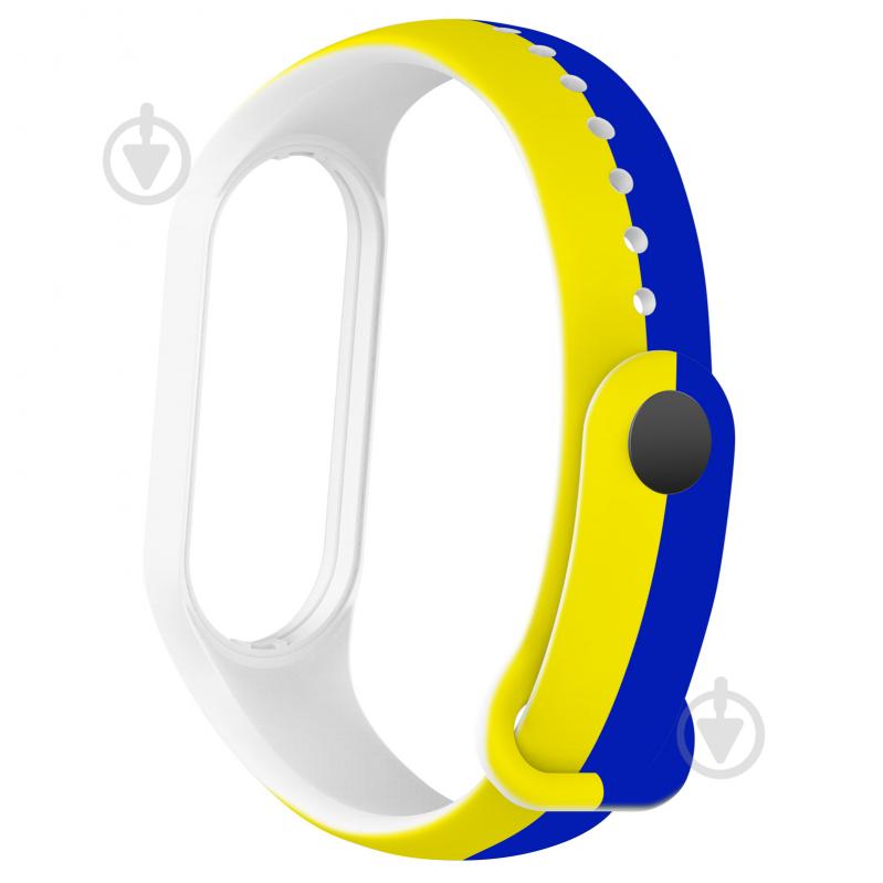 Ремінець Armorstandart для Xiaomi Mi Band 7/6/5 New Style Blue - Yellow (ARM61907) - фото 2