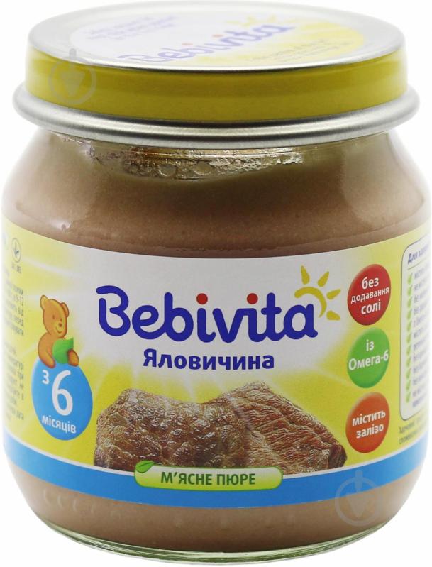 Пюре Bebivita Говядина 100 г 9007253102353 - фото 1