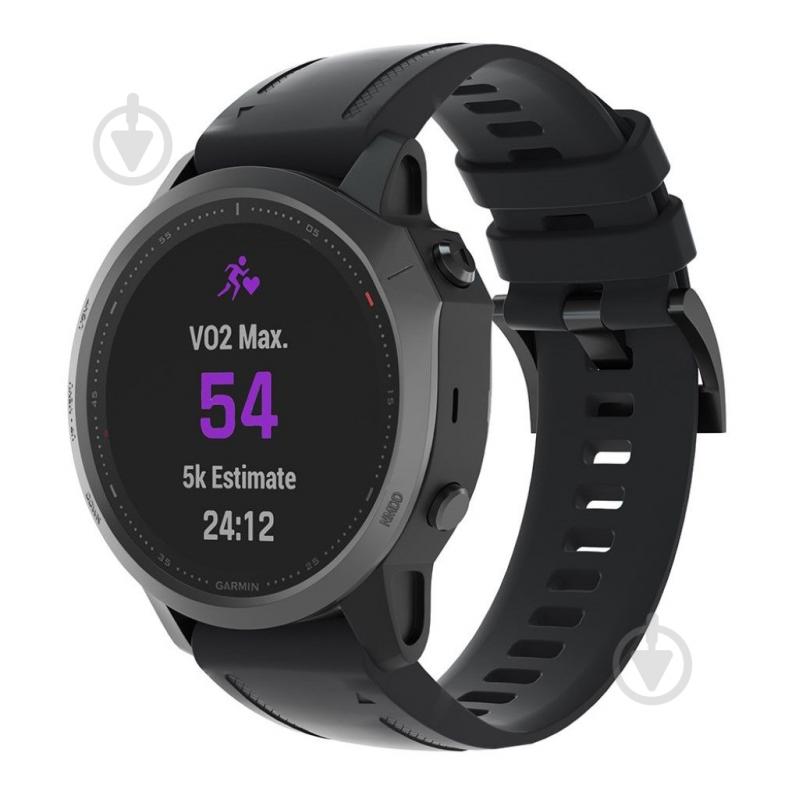 Ремешок Armorstandart Silicone 20 мм для Garmin Fenix 5s/6s Black ARM60799 - фото 1