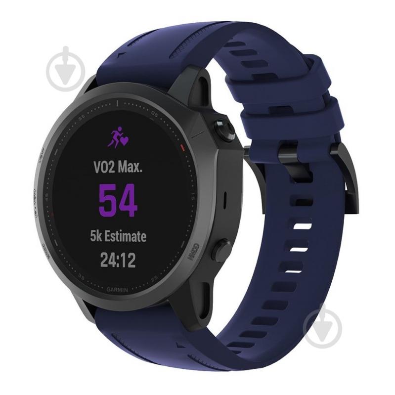 Ремінець Armorstandart Silicone 20 мм для Garmin Fenix 5s/6s Dark Blue ARM60810 - фото 1