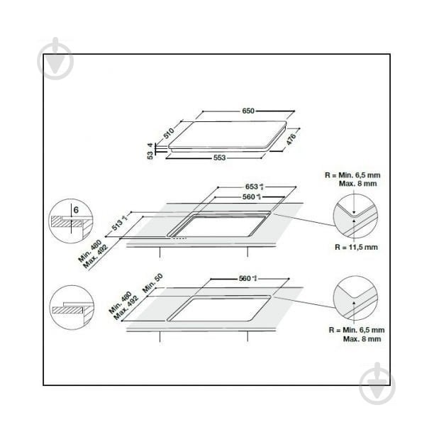 Варочная поверхность индукционная Whirlpool SMO658C/BT/IXL - фото 6