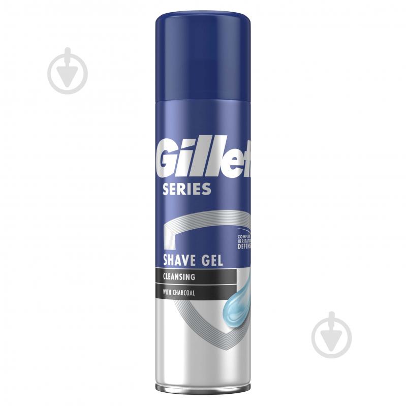 Гель для гоління Gillette Series очищаючий з вугіллям 200 мл - фото 1