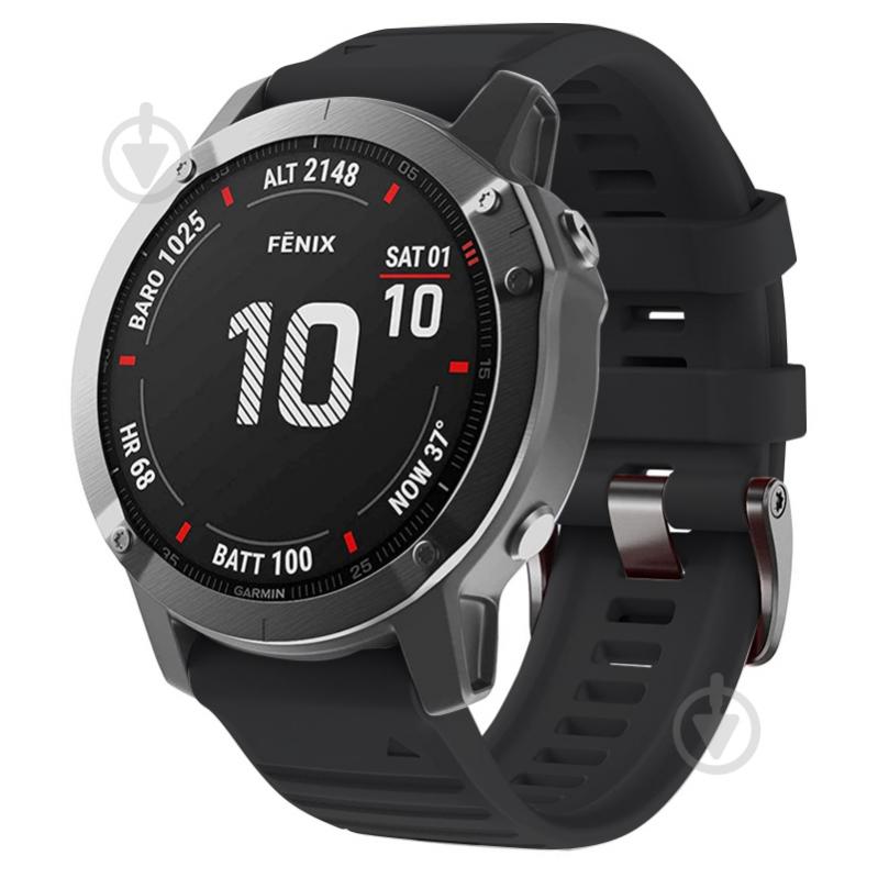 Ремешок Armorstandart Silicone 22 мм для Garmin Fenix 5/6 Black ARM60796 - фото 1