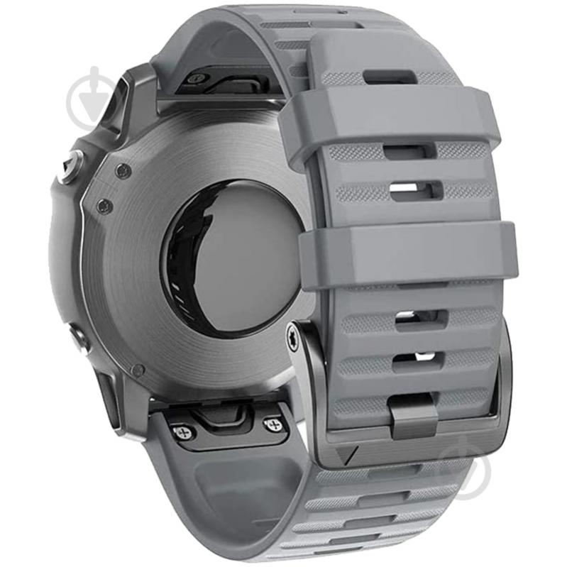 Ремінець Armorstandart Silicone 22 мм для Garmin Fenix 5/6 Grey ARM60797 - фото 2