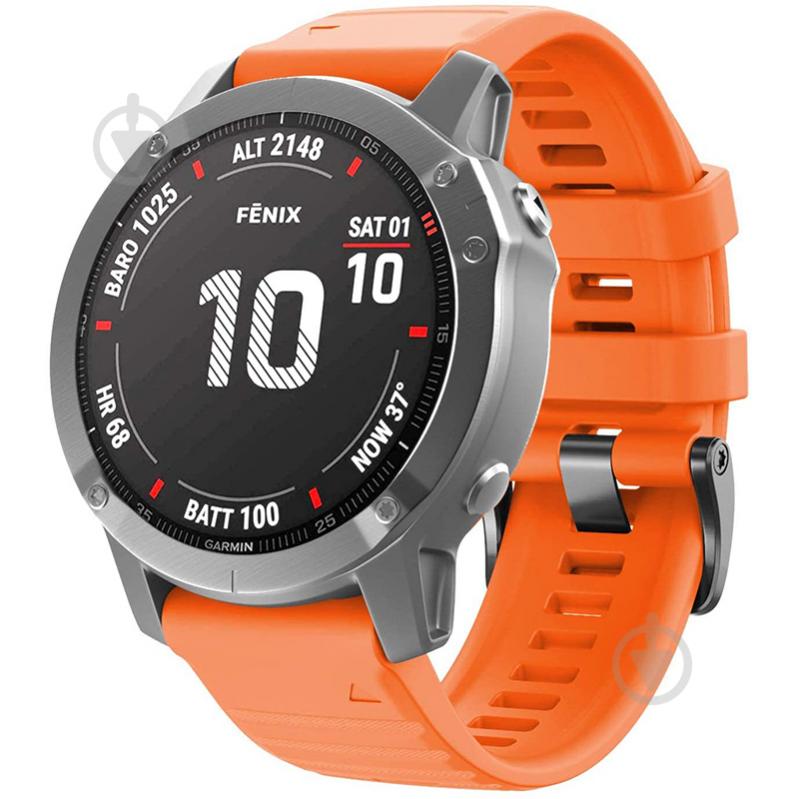 Ремінець Armorstandart Silicone 22 мм для Garmin Fenix 5/6 Orange ARM60806 - фото 1