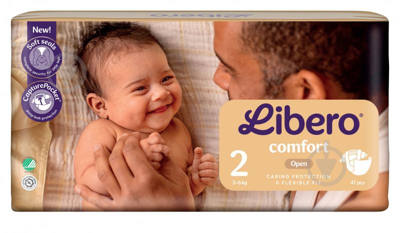 Підгузки Libero Comfort 2 3-6 кг 47 шт. - фото 2 Підгузки Libero Comfort 2 3-6 кг 47 шт. - фото 2