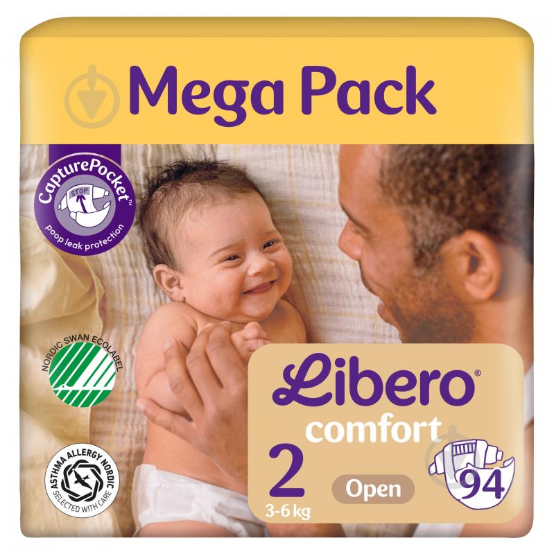 Підгузки Libero Comfort 2 3-6 кг 94 шт. - фото 1 Підгузки Libero Comfort 2 3-6 кг 94 шт. - фото 1