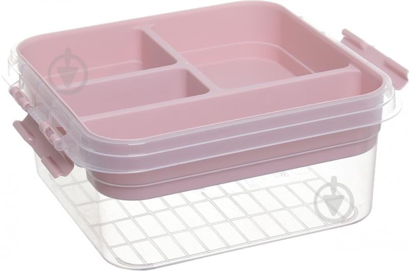 Ящик-органайзер для зберігання Gondol Plastic Bijouterie (Біжутерія) Box рожевий 110x250x - фото 3