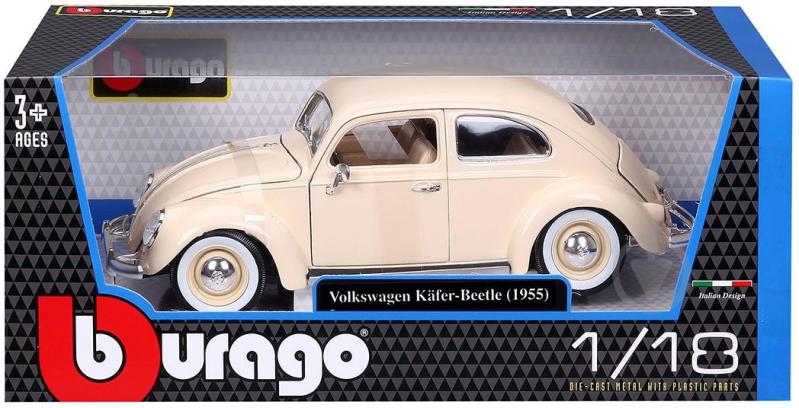 ᐉ Автомодель Bburago 1:18 Volkswagen Käfer Beetle 1955 бежевий 18