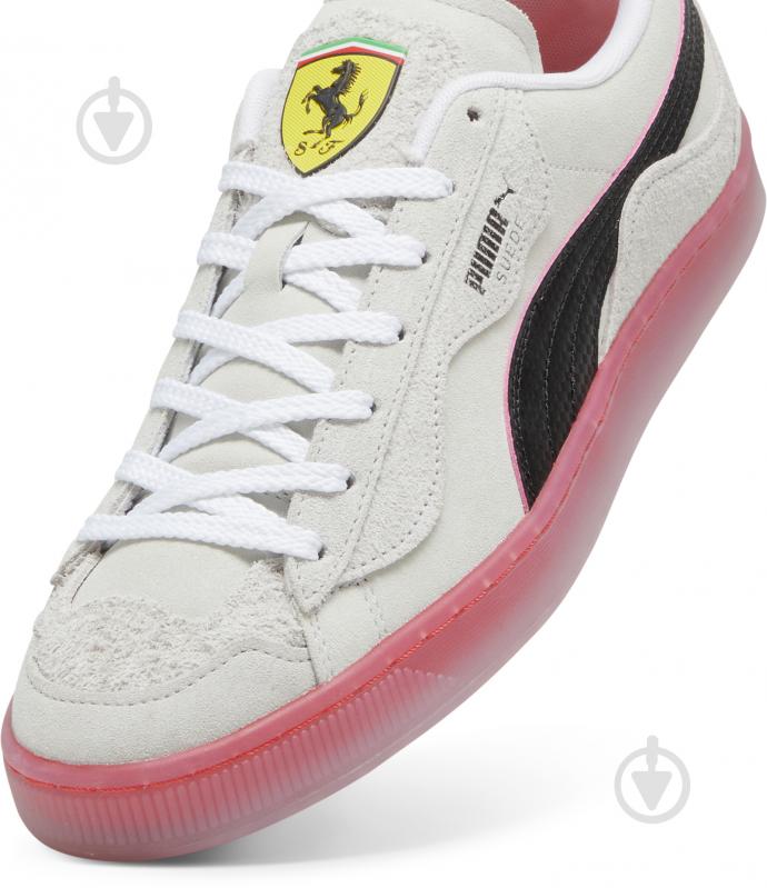 Кросівки жіночі демісезонні Puma FERRARI SUEDE TOPO TRIP 30849202 р.36 білі - фото 4