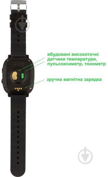 Смарт-часы AmiGo GO005 4G WIFI Thermometer black (747016) - фото 7