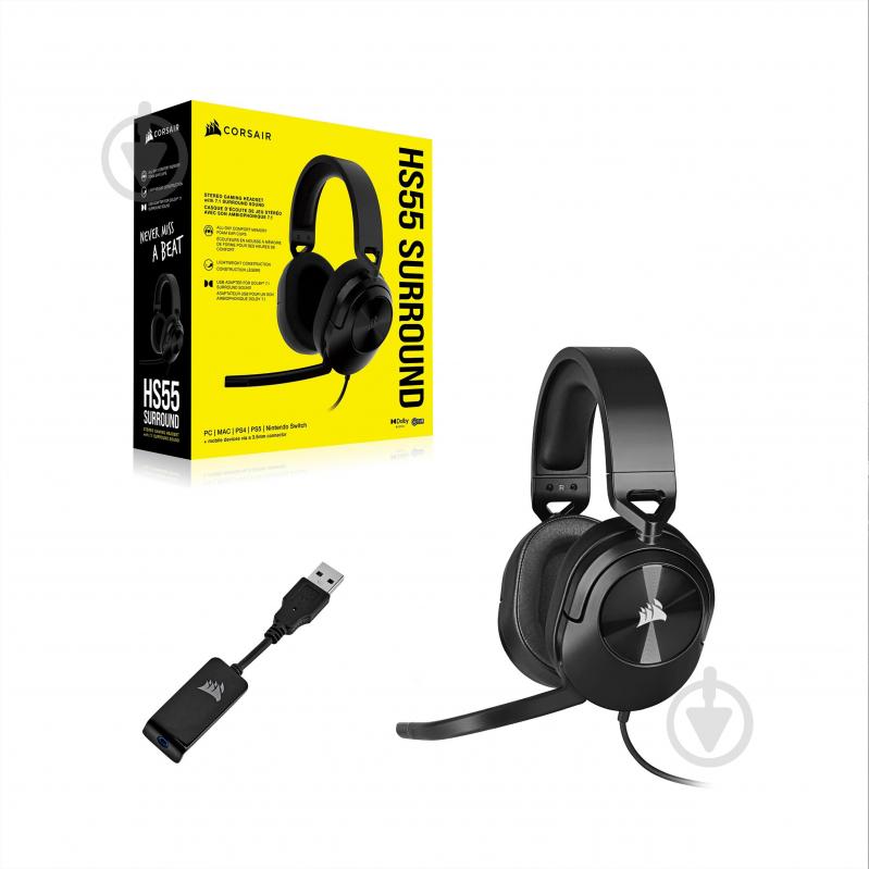 Наушники Corsair HS55 Surround Headset carbon (CA-9011265-EU) - фото 7