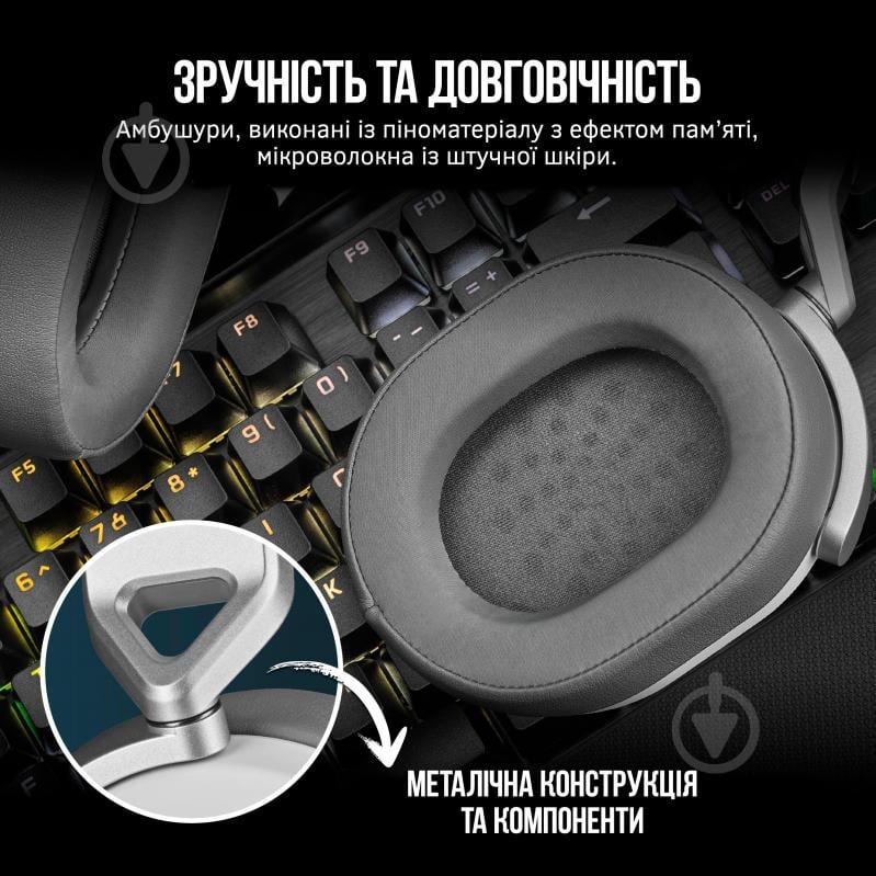 Наушники Corsair HS65 Surround Headset white (CA-9011271-EU) - фото 5