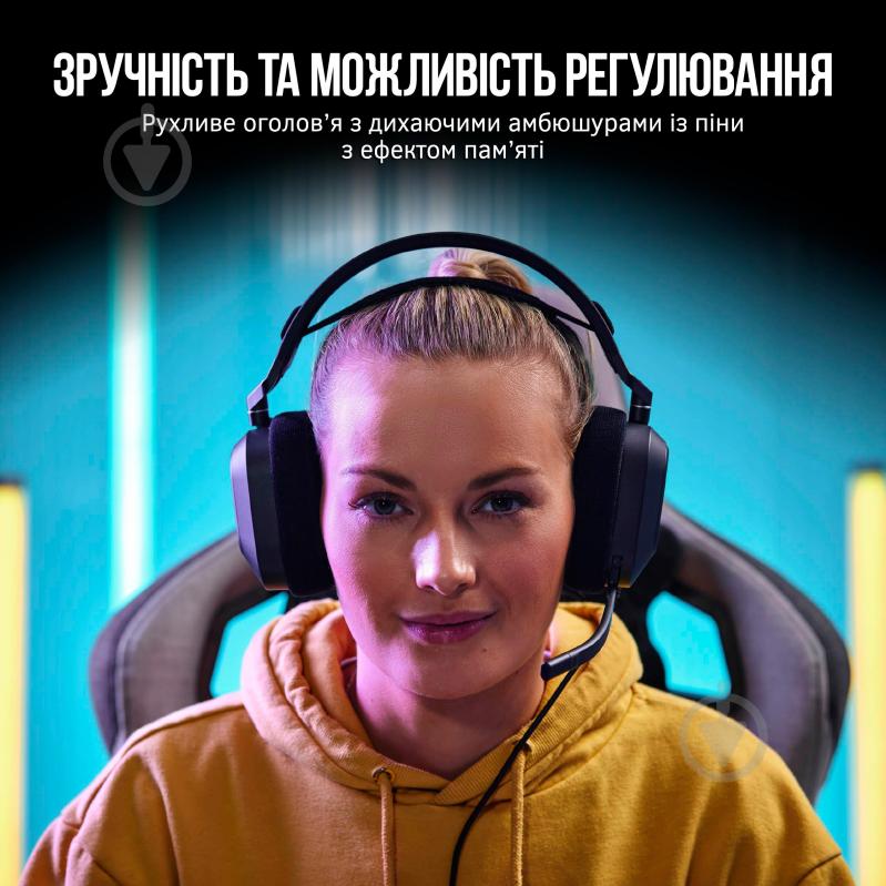 Наушники Corsair HS80 RGB USB Headset carbon (CA-9011237-EU) - фото 4